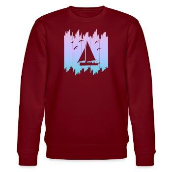 Sailing - Stanley/Stella Unisex Bio-Sweatshirt CHANGER  - Burgunderrot - Vorne - Nik (191cm) & Marisol (170cm)