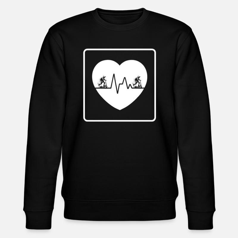 Scooter Designs -Rythme cardiaque - Sweat bio CHANGER Stanley/Stella Unisexe - noir