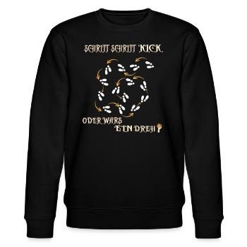 Country Western Tanzen Cowboy Line Dance - Stanley/Stella Unisex Bio-Sweatshirt CHANGER  - Schwarz - Vorne - Nik (191cm) & Marisol (170cm)