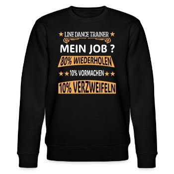 Country Western Tanzen Cowboy Line Dance - Stanley/Stella Unisex Bio-Sweatshirt CHANGER  - Schwarz - Vorne - Nik (191cm) & Marisol (170cm)