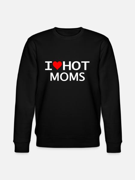 I love hot moms - Stanley/Stella CHANGER Unisex Organic Sweatshirt - black