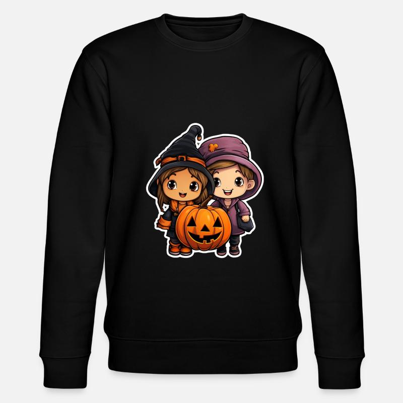 Halloweenkinder - Stanley/Stella Unisex Bio-Sweatshirt CHANGER  - Schwarz