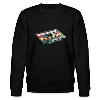 80s 90s Retro Party Carénage Cassette - Sweat bio CHANGER Stanley/Stella Unisexe - noir - Devant - Nik (191cm) & Marisol (170cm)