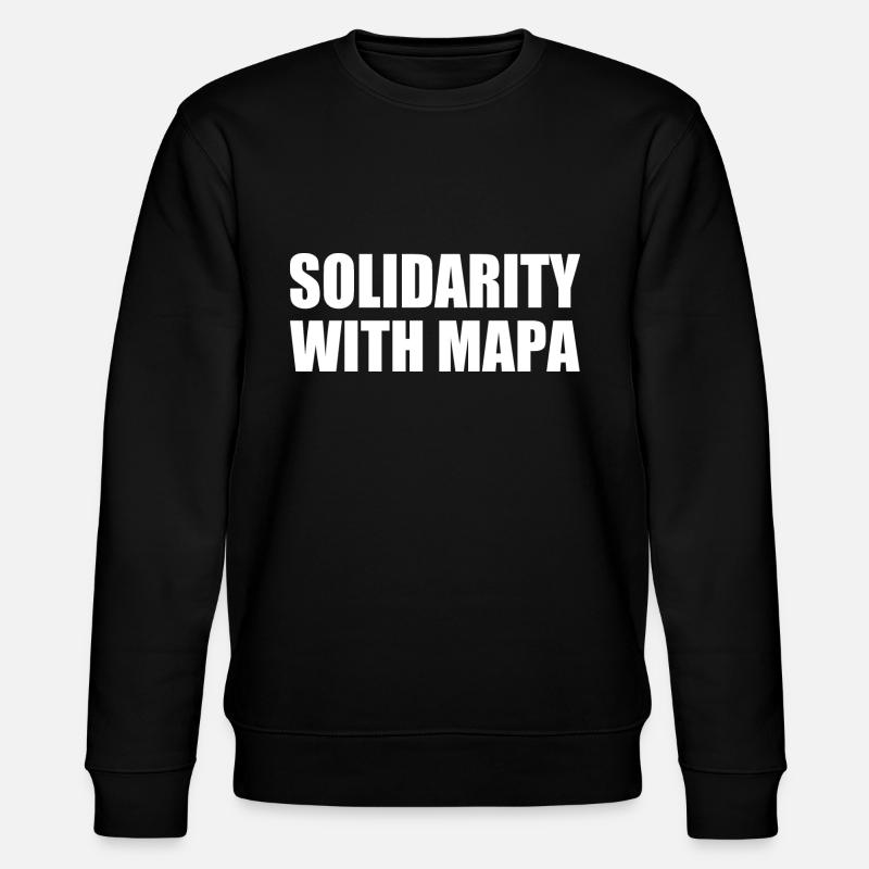 solidarity with mapa - Stanley/Stella CHANGER Unisex Organic Sweatshirt - black