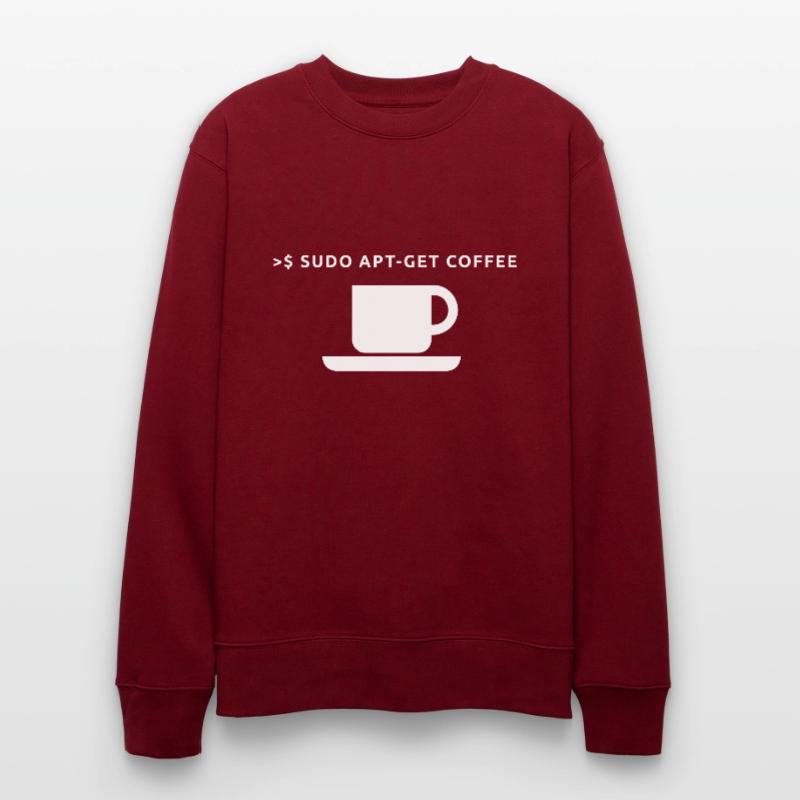 Lustiges Linux Kaffee Admin Shirt Pinguin Coder Stanley/Stella Unisex Bio-Sweatshirt CHANGER 