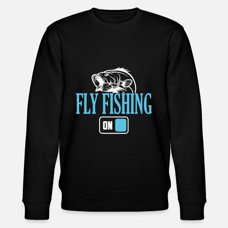 Fischer-Fliegenfischen-Modus Ein - Stanley/Stella Unisex Bio-Sweatshirt CHANGER  - Schwarz
