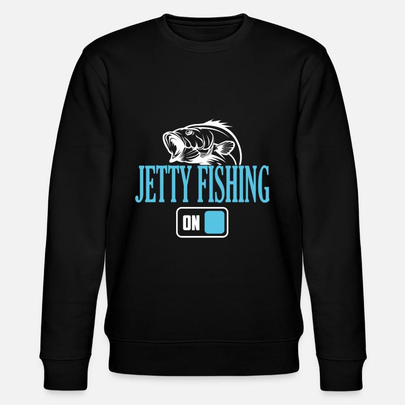 Fisherman Jetty Angelmodus Ein - Stanley/Stella Unisex Bio-Sweatshirt CHANGER  - Schwarz