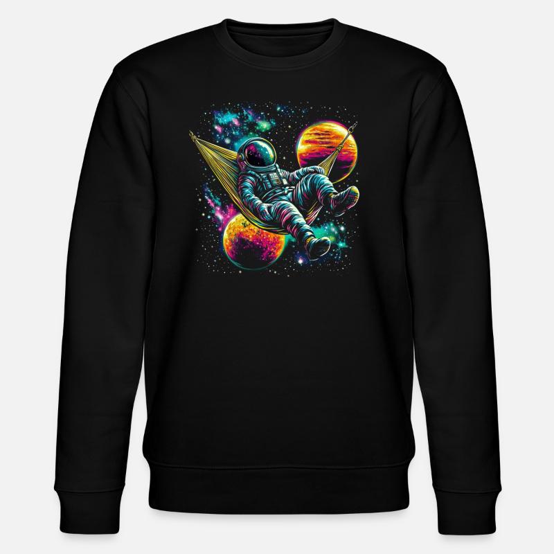 Space Science Astronaut Hammock - Stanley/Stella CHANGER Unisex Organic Sweatshirt - black