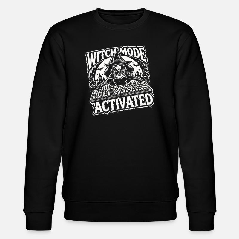 Hexenmodus Aktiviertes Design - Stanley/Stella Unisex Bio-Sweatshirt CHANGER  - Schwarz
