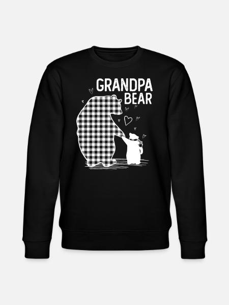 Grandpa Bear - Stanley/Stella CHANGER Unisex Organic Sweatshirt - black