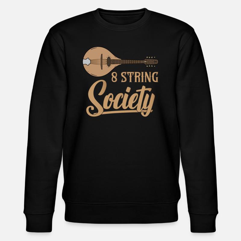 Mandoline 8 String Society - Stanley/Stella Unisex Bio-Sweatshirt CHANGER  - Schwarz