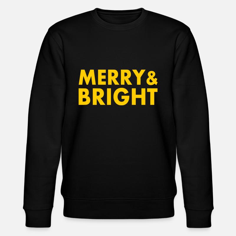 Merry and bright - Stanley/Stella Unisex Bio-Sweatshirt CHANGER  - Schwarz