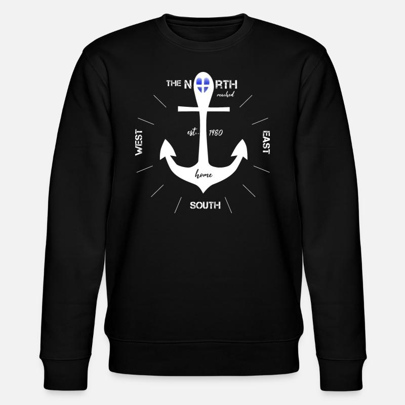 Anker Finnland Helsinki - Stanley/Stella Unisex Bio-Sweatshirt CHANGER  - Schwarz