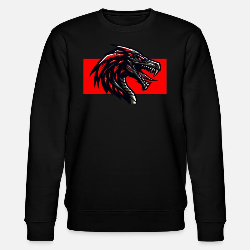 Roter Drache - Stanley/Stella Unisex Bio-Sweatshirt CHANGER  - Schwarz