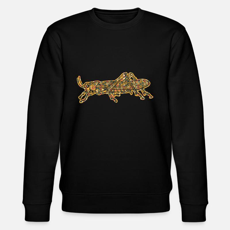 Grasshopper Geometric - Stanley/Stella CHANGER Unisex Organic Sweatshirt - black