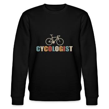 Cycologist Fahrrad Fahrrad Fahrrad Fahrräder Fahrräder - Stanley/Stella Unisex Bio-Sweatshirt CHANGER  - Schwarz - Vorne - Nik (191cm) & Marisol (170cm)