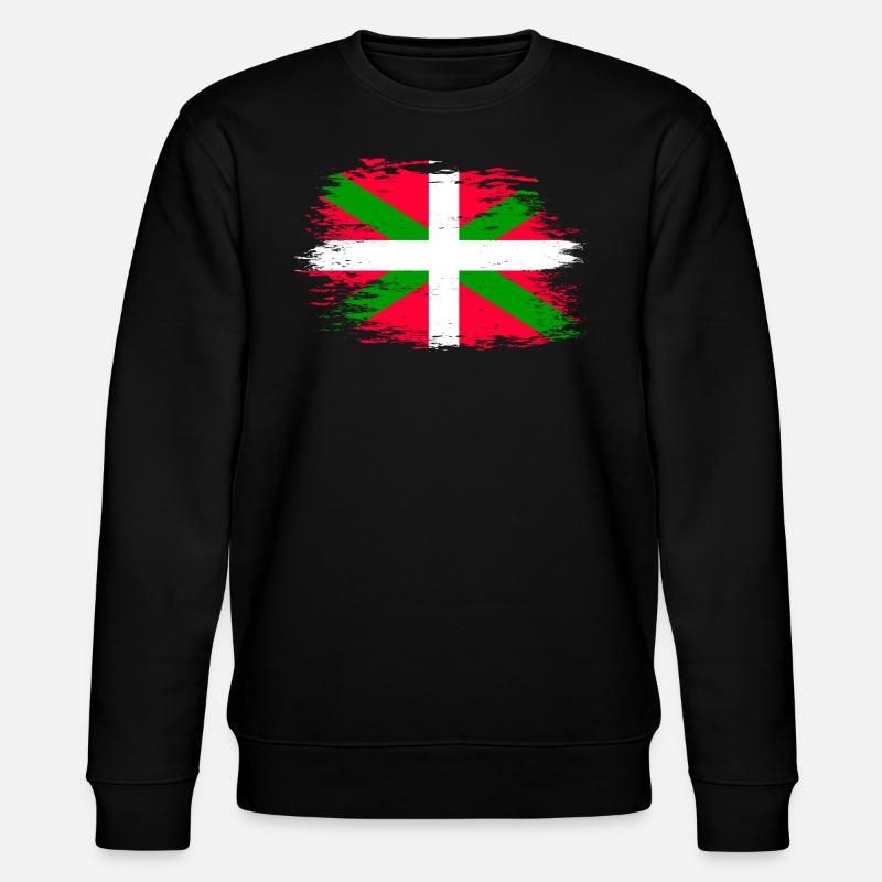 Drapeau basque utilisé - Sweat bio CHANGER Stanley/Stella Unisexe - noir