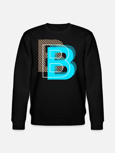 Cooler Buchstabe B - Stanley/Stella Unisex Bio-Sweatshirt CHANGER - Schwarz