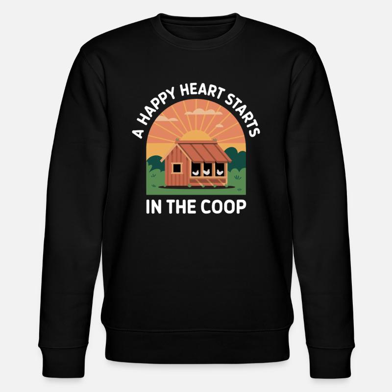 Chicken Chickens - Stanley/Stella CHANGER Unisex Organic Sweatshirt - black
