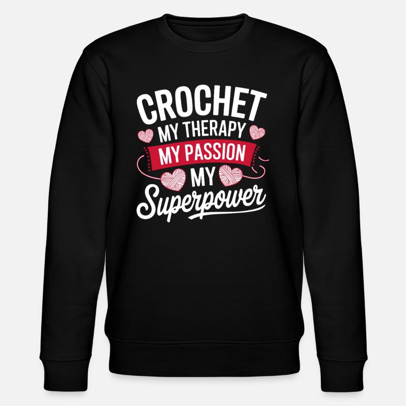 Crochet - Sweat bio CHANGER Stanley/Stella Unisexe - noir