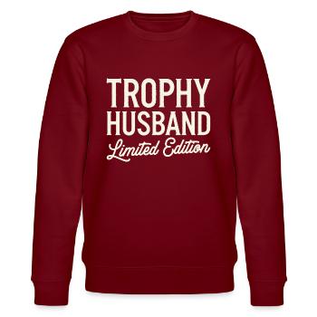 Husband - Stanley/Stella CHANGER Unisex Organic Sweatshirt - burgundy - Front - Nik (191cm) & Marisol (170cm)