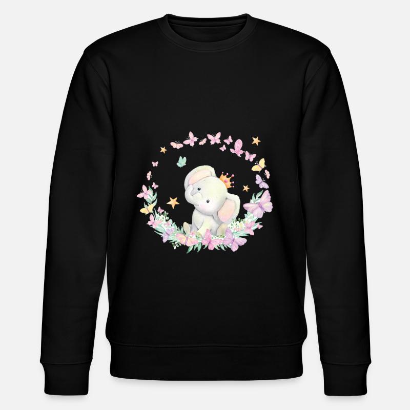 Doux éléphant bébé - Sweat bio CHANGER Stanley/Stella Unisexe - noir