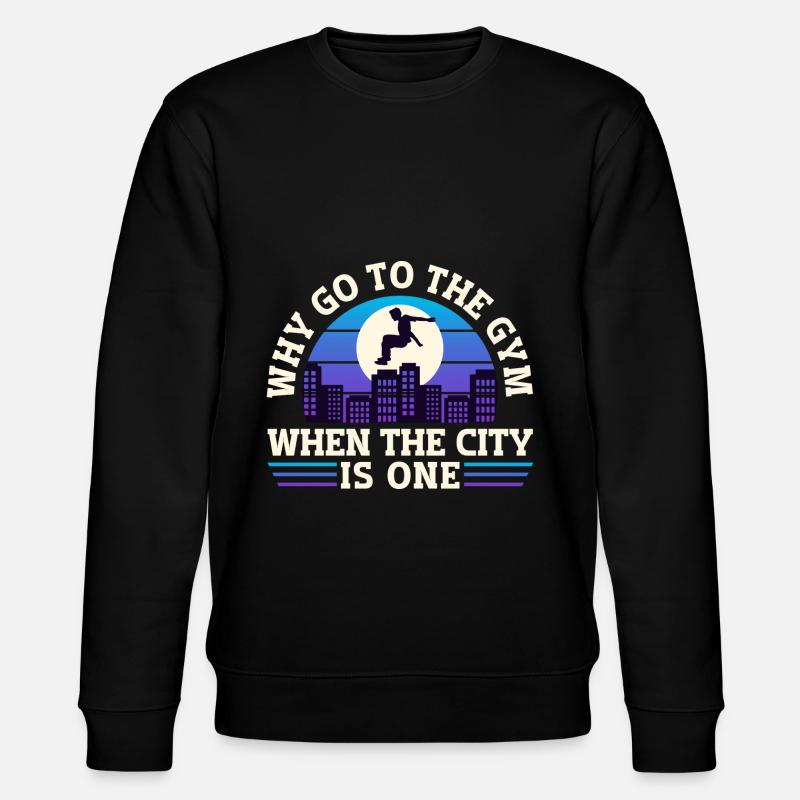 Parkour Freerunning Traceur - Stanley/Stella Unisex Bio-Sweatshirt CHANGER  - Schwarz