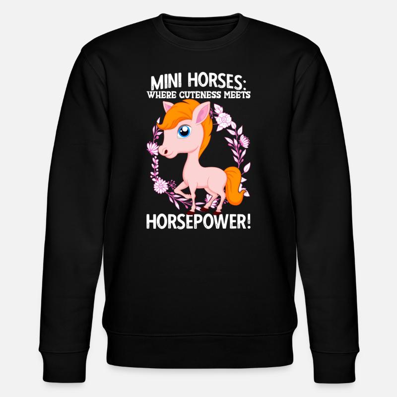 Cheval miniature - Sweat bio CHANGER Stanley/Stella Unisexe - noir