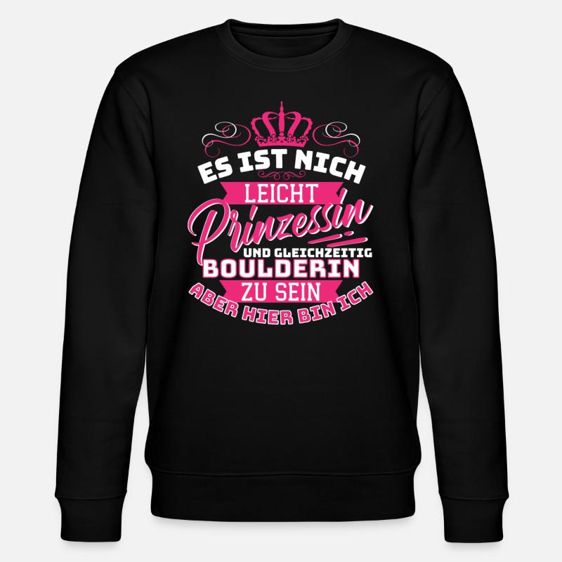 Princess & Boulder Funny Boulder - Stanley/Stella CHANGER Unisex Organic Sweatshirt - black