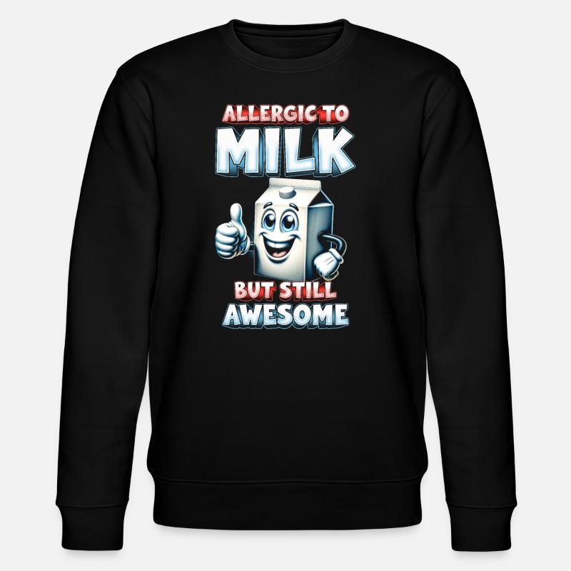 Allergie au lait - Sweat bio CHANGER Stanley/Stella Unisexe - noir