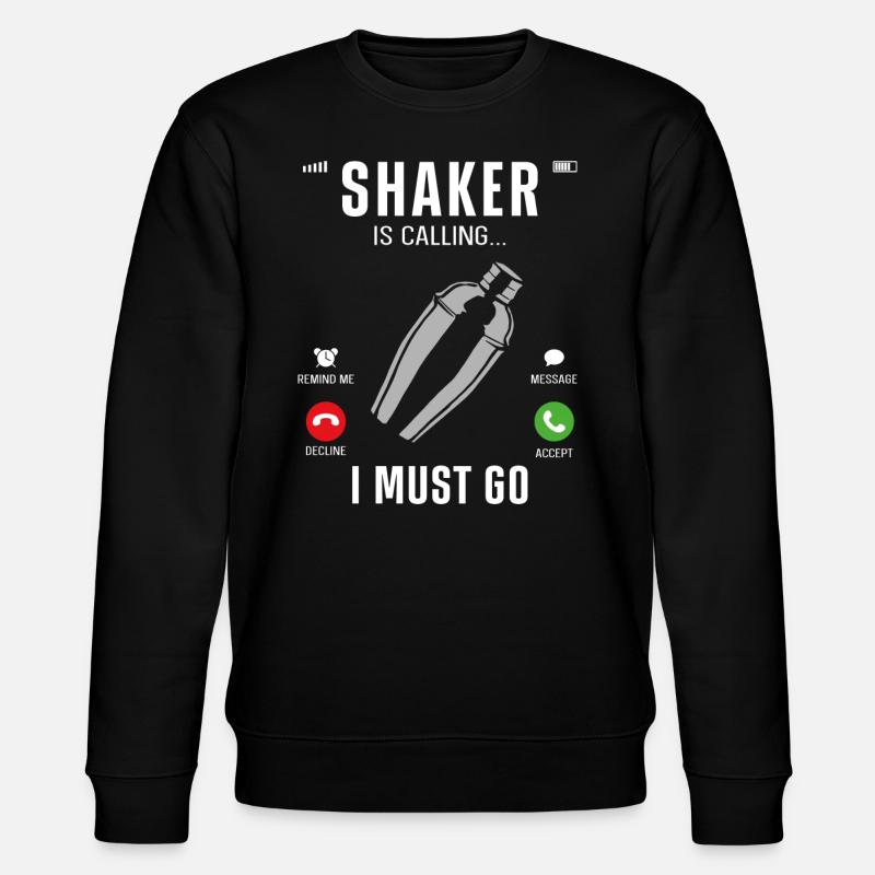 Bartender Mixologist Phone Display - Stanley/Stella CHANGER Unisex Organic Sweatshirt - black
