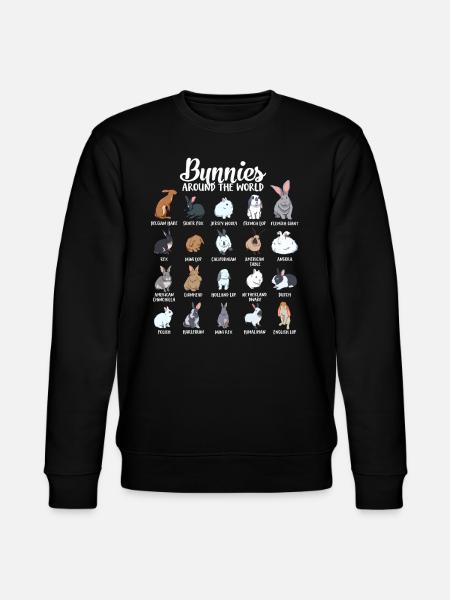Kaniner af verden - kanin - Stanley/Stella økologisk unisex-sweatshirt CHANGER - sort