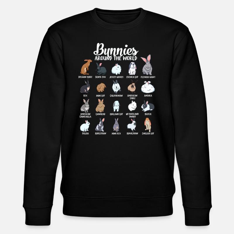 Lapins du monde - Lapin - Sweat bio CHANGER Stanley/Stella Unisexe - noir