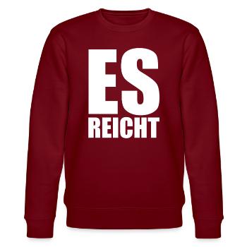 Es reicht - Stanley/Stella Unisex Bio-Sweatshirt CHANGER  - Burgunderrot - Vorne - Nik (191cm) & Marisol (170cm)