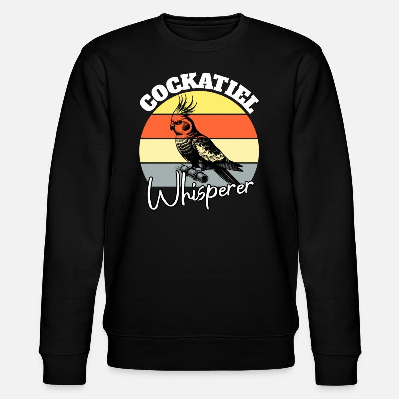 Nymphensittich Flüsterer - Stanley/Stella Unisex Bio-Sweatshirt CHANGER  - Schwarz