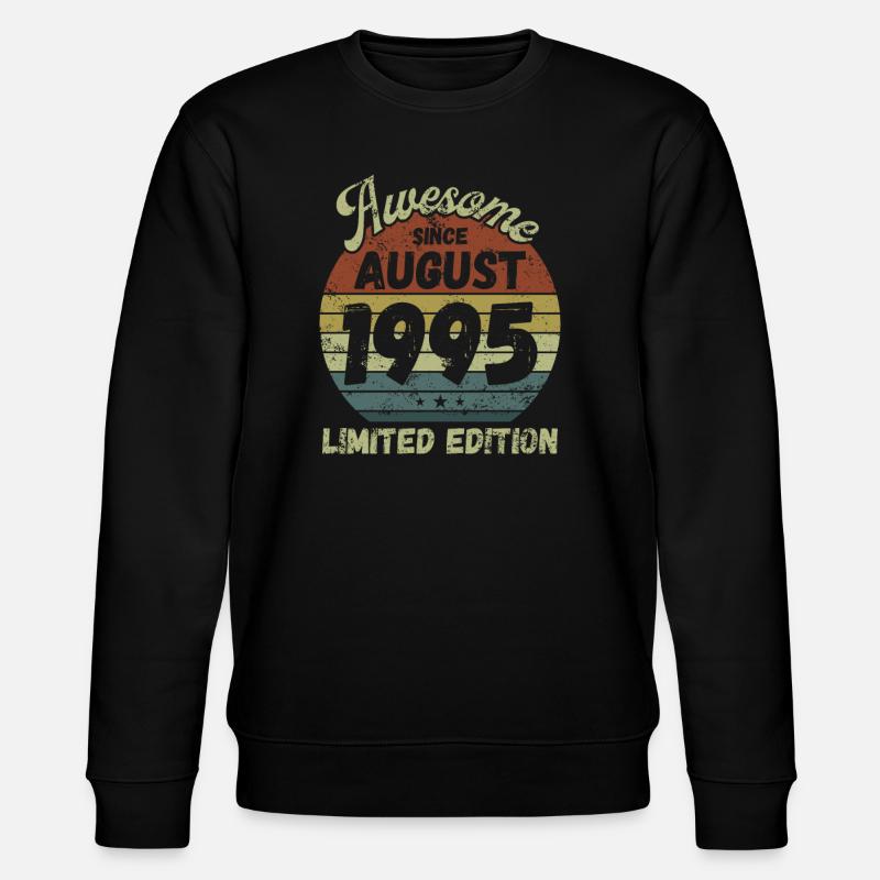 Awesome since August 1995 - Birthday - Stanley/Stella CHANGER Unisex Organic Sweatshirt - black