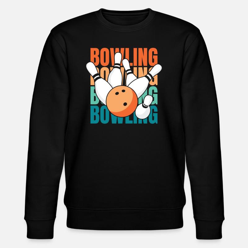 Bowling Bowlen Bowler - Stanley/Stella Unisex Bio-Sweatshirt CHANGER  - Schwarz
