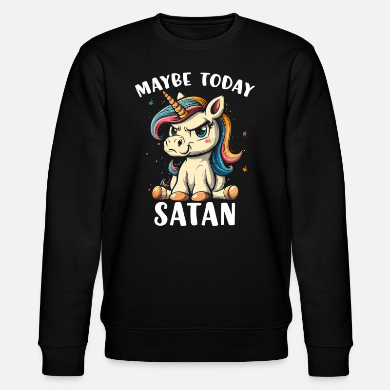 Maybe Today Satan - Stanley/Stella Unisex Bio-Sweatshirt CHANGER  - Schwarz