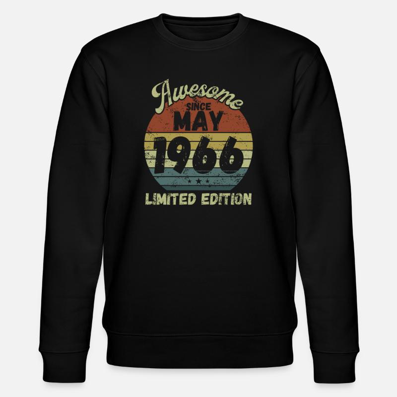 Awesome since May 1966 - Birthday - Stanley/Stella CHANGER Unisex Organic Sweatshirt - black