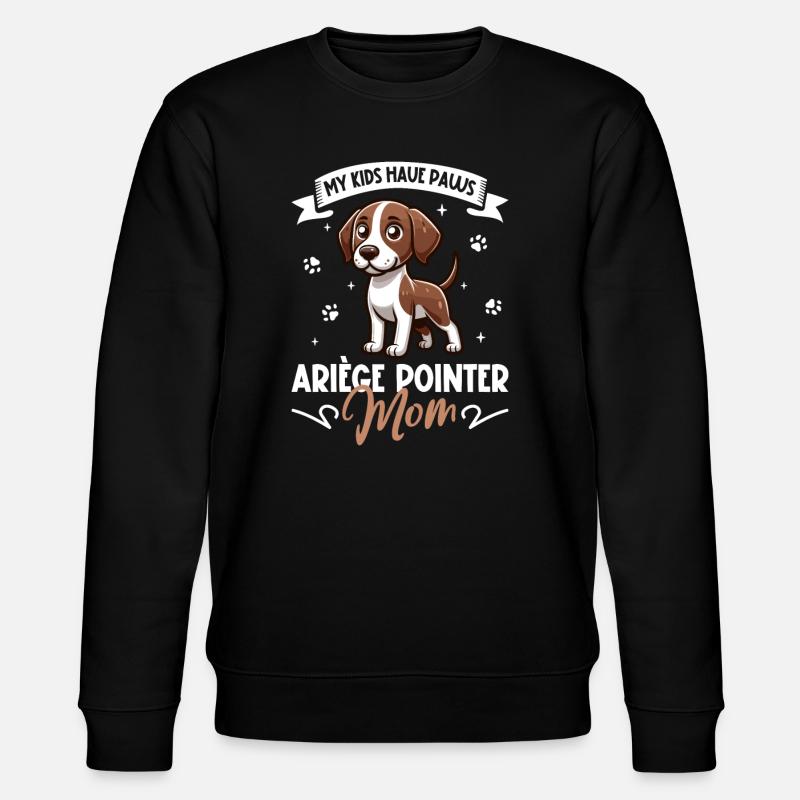 Braque de l'Ariège Mama - Stanley/Stella Unisex Bio-Sweatshirt CHANGER  - Schwarz