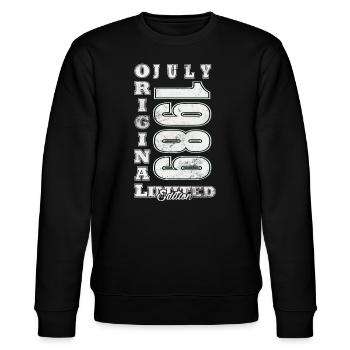 Juillet 1989 Anniversaire Juillet 1989 Original 1989 Juillet - Sweat bio CHANGER Stanley/Stella Unisexe - noir - Devant - Nik (191cm) & Marisol (170cm)