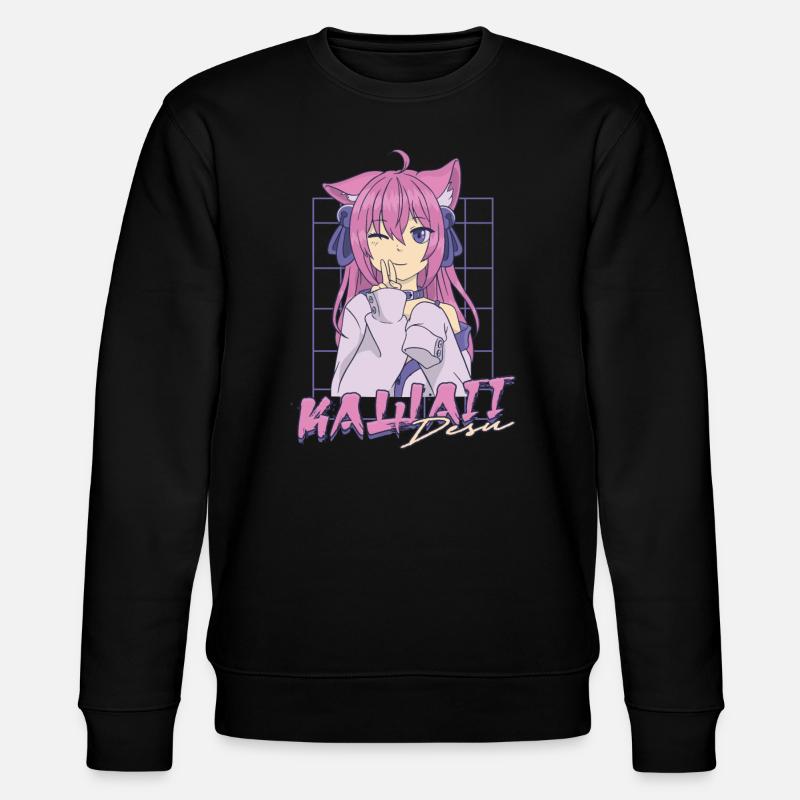 Anime Kawaii Desu - Stanley/Stella Unisex Bio-Sweatshirt CHANGER - Schwarz