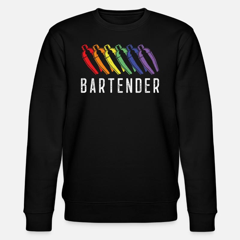 Bartender Mixologist Rainbow - Stanley/Stella CHANGER Unisex Organic Sweatshirt - black