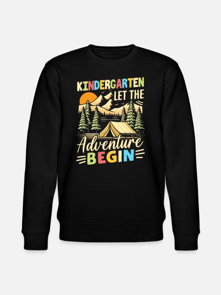 Kindergarten Let The Adventure Begin - Stanley/Stella CHANGER Unisex Organic Sweatshirt - black