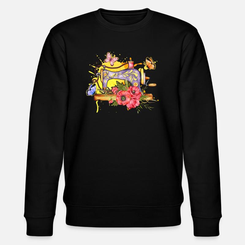 Seamstress Sewing Lover Sewing Machine - Stanley/Stella Unisex Bio-Sweatshirt CHANGER  - Schwarz