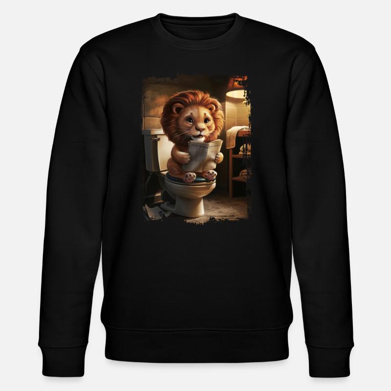 Löwentoilette Geschenk - Stanley/Stella Unisex Bio-Sweatshirt CHANGER  - Schwarz