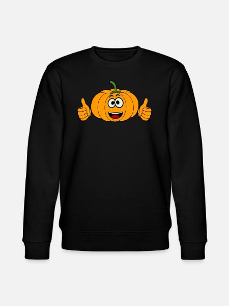 Pumpkin Thumbs up Pumpkins - Stanley/Stella CHANGER Unisex Organic Sweatshirt - black