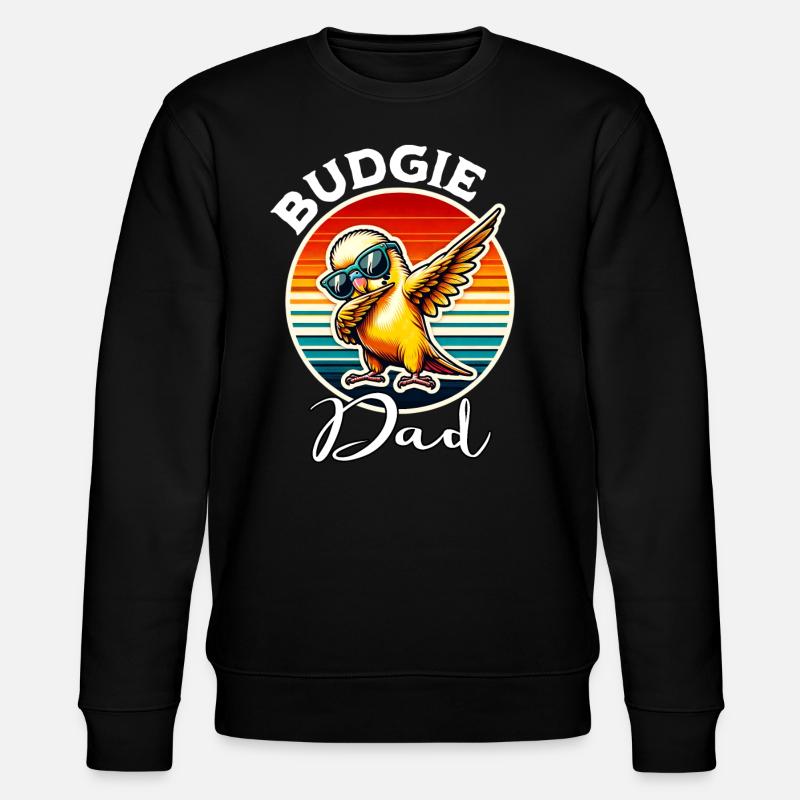 Budgerigar Budgie Dad - Stanley/Stella Unisex Bio-Sweatshirt CHANGER  - Schwarz
