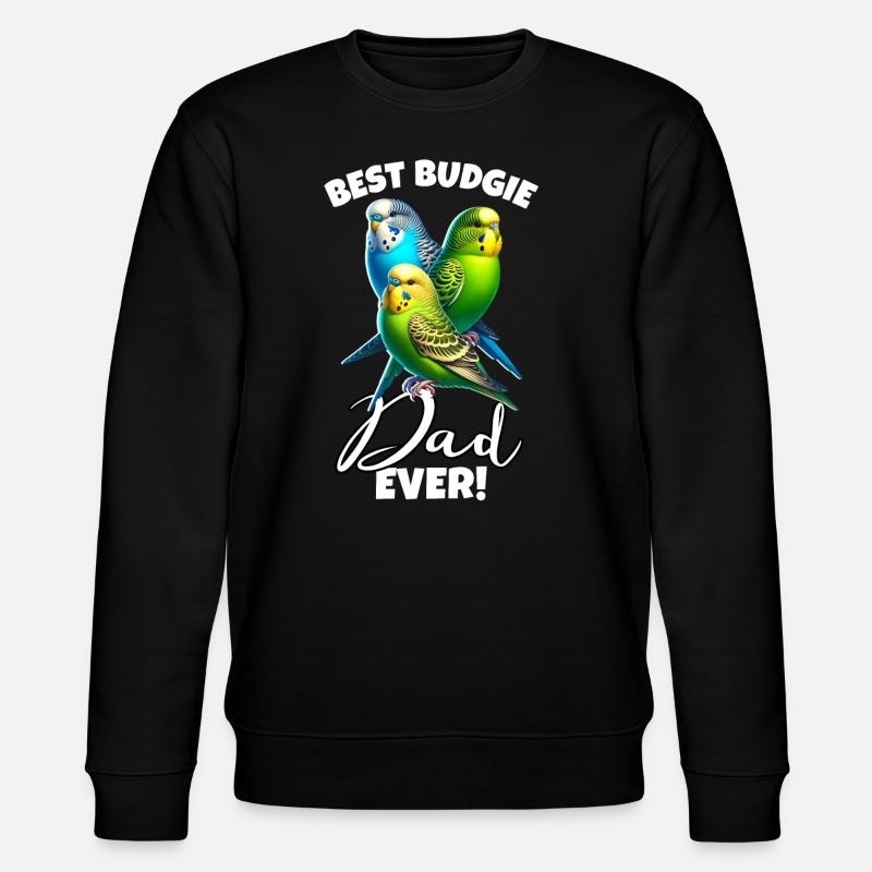 Bester Budgerigar Budgie Papa - Stanley/Stella Unisex Bio-Sweatshirt CHANGER - Schwarz