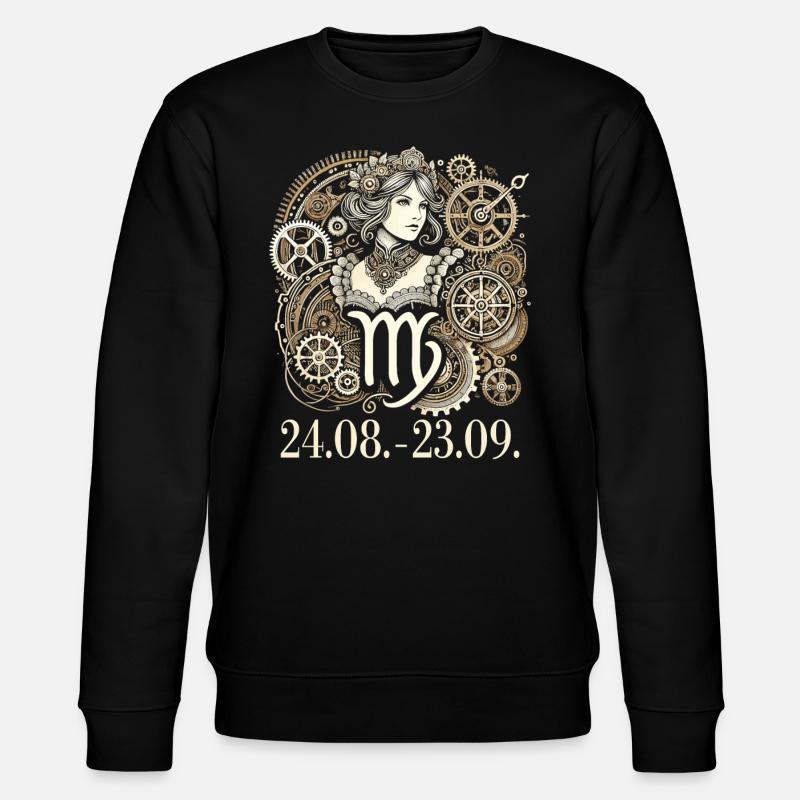 Zodiaque Vierge Style Steampunk - Sweat bio CHANGER Stanley/Stella Unisexe - noir